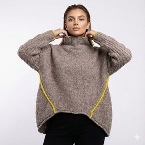 Moth Anthropologie cozy knit funnel neck sweater XS